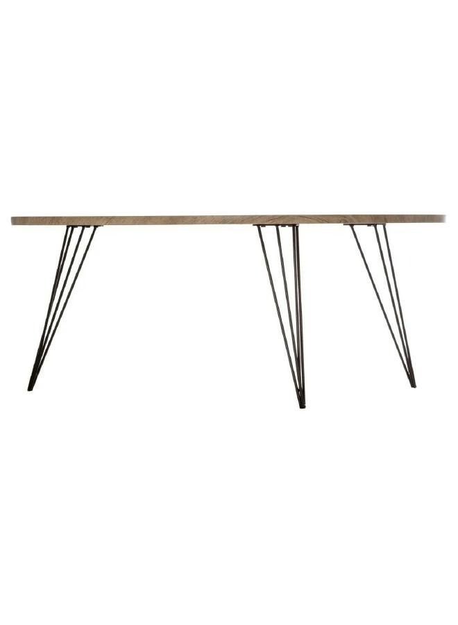 لوفت طاولة جانبية  لغرفة المعيشة وغرفة النوم المكتبية درجة (بني/أسود) NEILE، طاولة جانبية، L112XP80XH40CMS، طبيعية، MDF، معدن - 140364 - Image 2