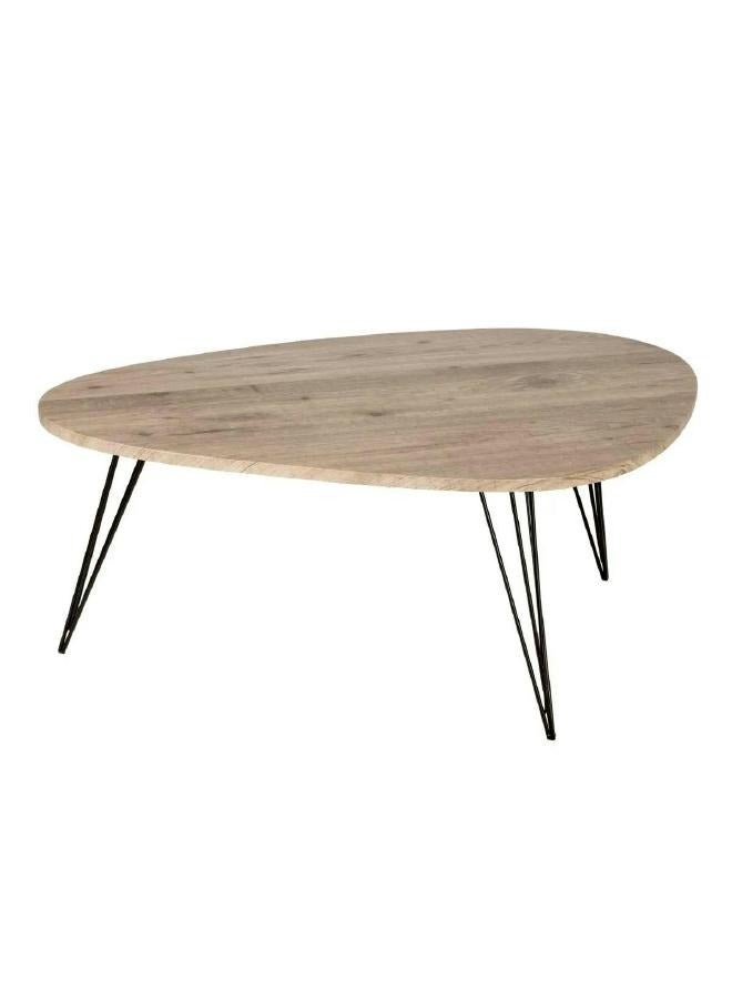 لوفت طاولة جانبية  لغرفة المعيشة وغرفة النوم المكتبية درجة (بني/أسود) NEILE، طاولة جانبية، L112XP80XH40CMS، طبيعية، MDF، معدن - 140364 - Image 3