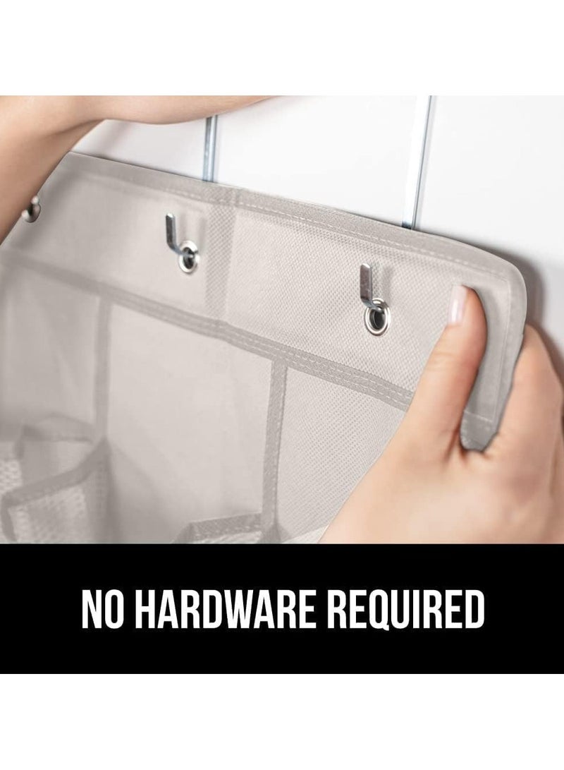 منظم أحذية معلق على الحائط بشبكة قابلة للتنفس 24 جيب كبير، حقيبة تخزين لخزانة الملابس، تحمل حتى 40 رطلاً، خطافات متينة، موفر للمساحة، منظم أحذية فوق الباب - Image 3