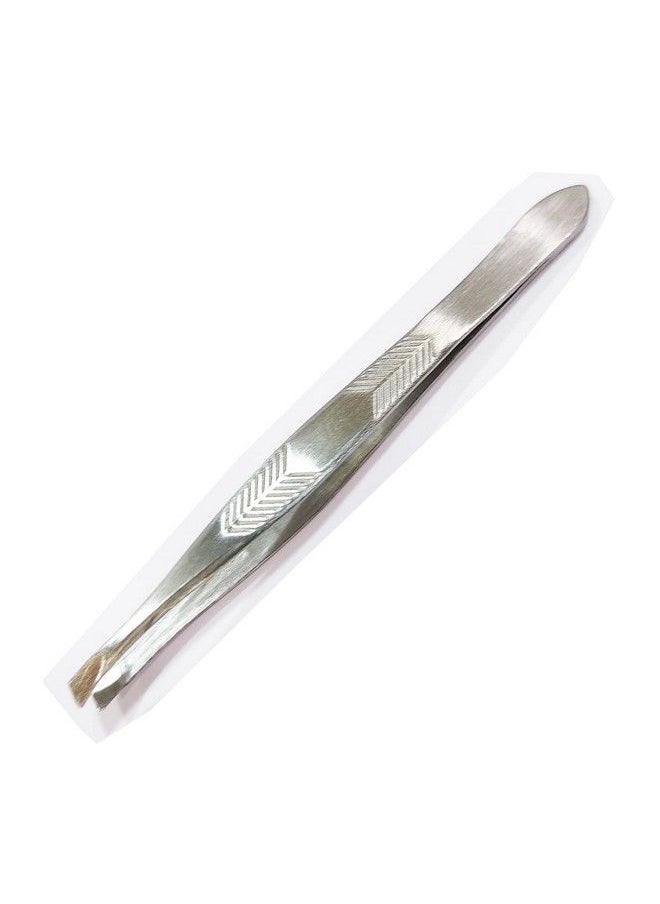 Hair Line - Slant Tweezer For Blackheads N Ingrown Hair Stainless Steel For Hair Removal Plucker Tiniest Removal Shape Eyebrows Remove Splinters_Silver - Image 1
