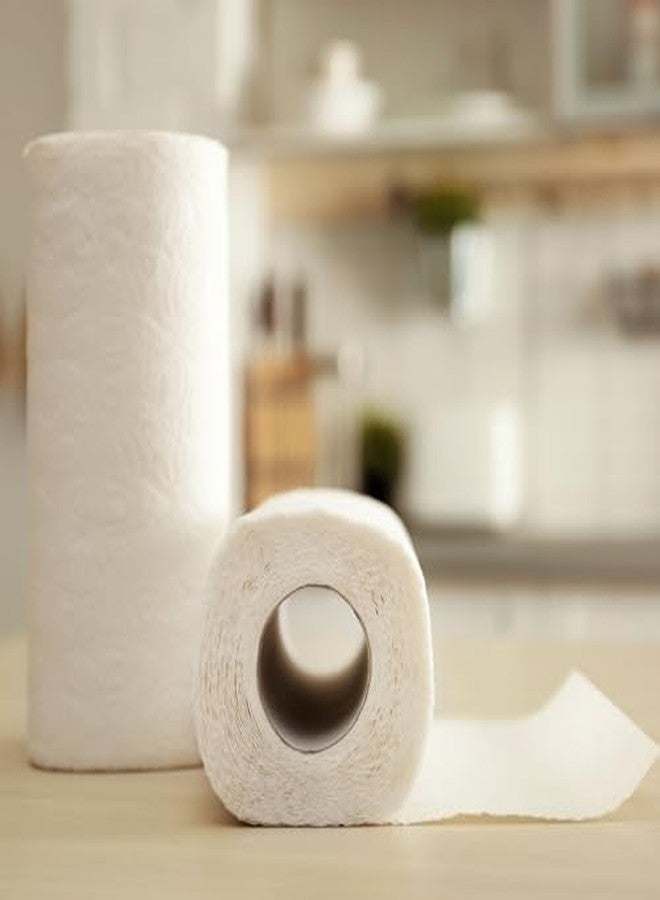 UPYOG 4 Ply Kitchen Tissue/Towel Paper Roll 240 pulls | 60 pulls X 4 Rolls | soft and highly absorbent | 100% Natural Virgin Cellulose Fiber - Image 4