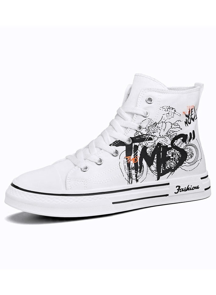 KUYING New Breathable Casual High Top Board Shoes 