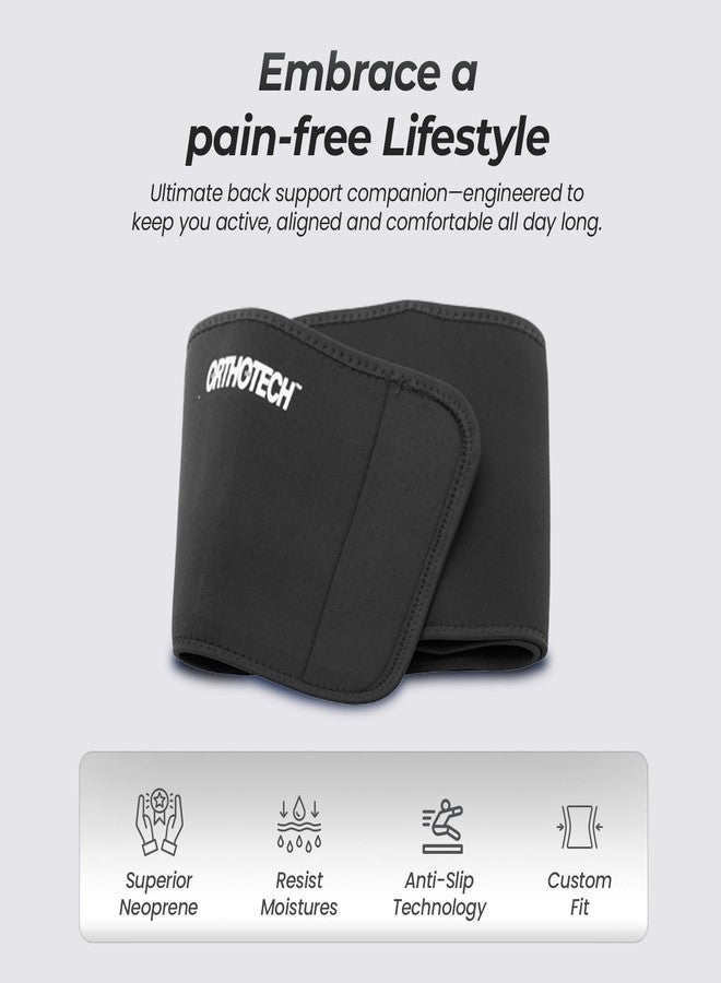 Orthotech OR-6118 Sacro Lumbar Support (Free Size, Black) - Image 4