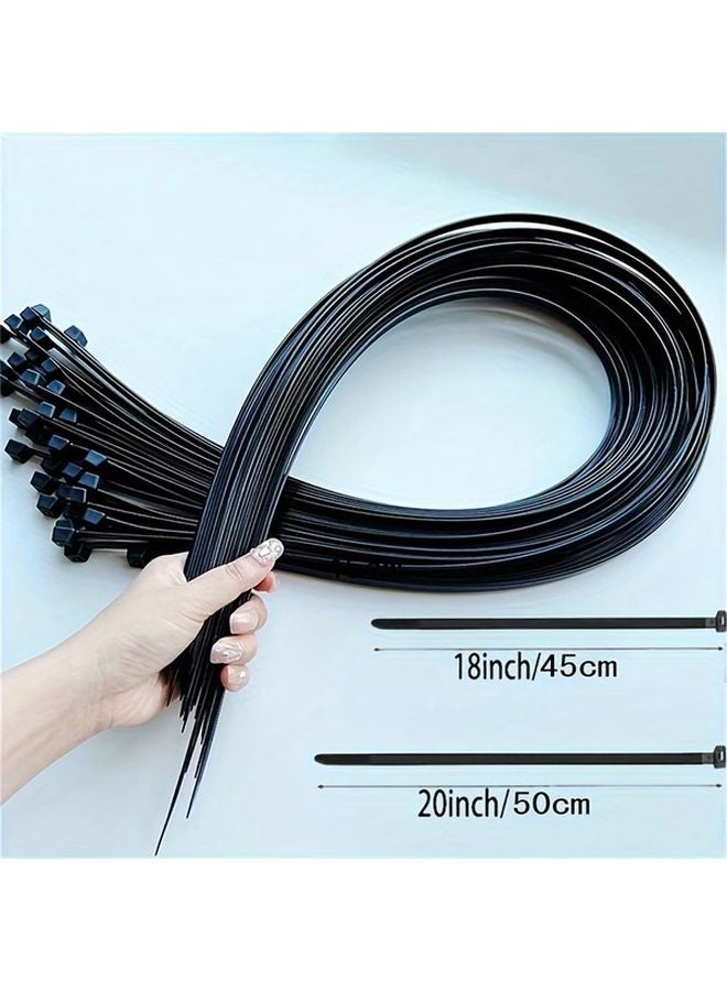 Black Nylon Cable Ties 18in 60pcs Heavy Duty Self Locking UV Resistant - Image 4