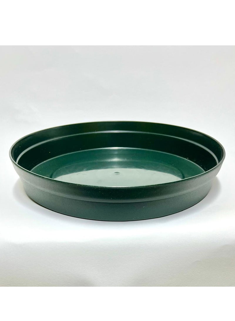 بوليوورك صحن وعاء ديكور بلاستيكي نباتات داخلي  دائري, لون أخضر،  فوليا 40 بولي وورك.  - Image 1