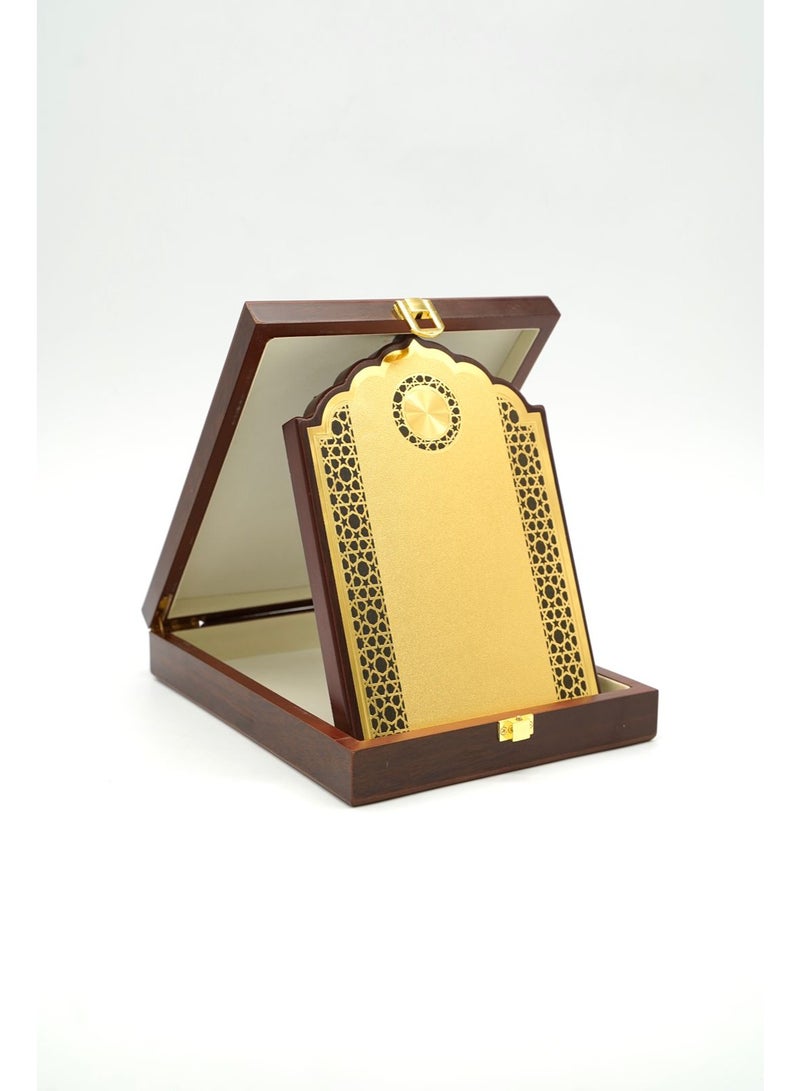 ركس درع تكريم فاخر مقاس S مع صندوق خشبي و لوحة نحاسية للطباعة 69703