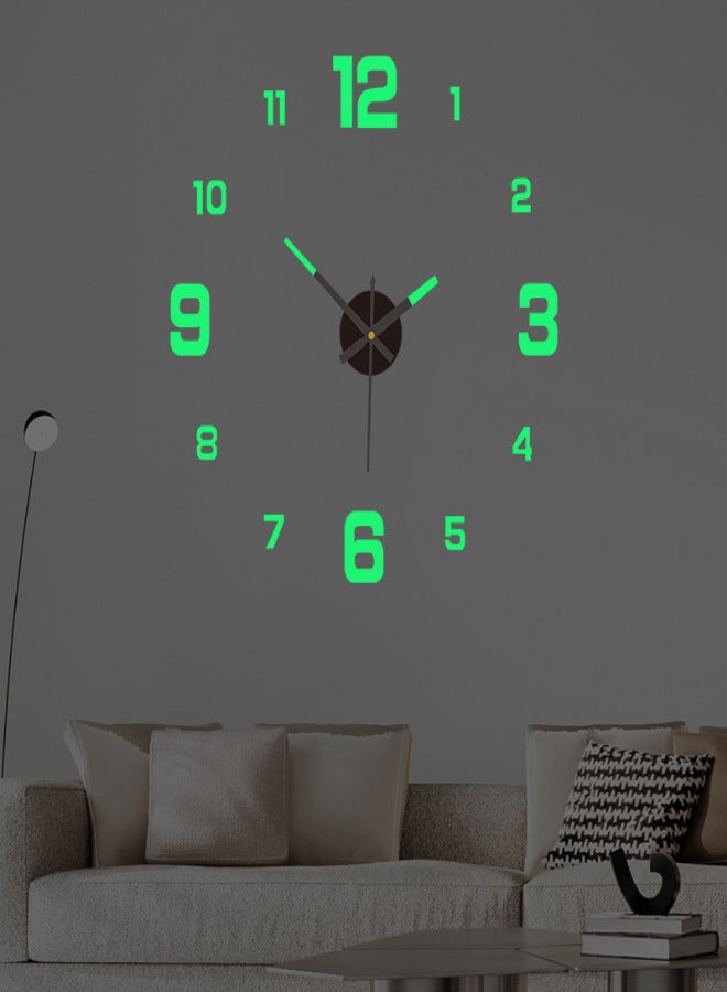 Creative digital Luminous clock personality home DIY wall clock punching Decorative wall stick clock acrylic wall clock Sitting position, neck tree, elf 60-90cm - Image 1