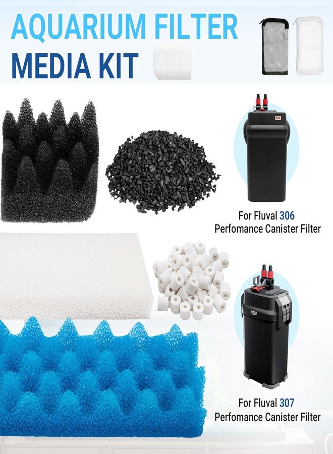 Trdzi 38 Pack Filter Media Kit for Fluval 306/307 Canister Filters - Aquarium Filter Kit, Including Bio Foam, Activated Carbon & Ceramic Rings Replacement - Image 4