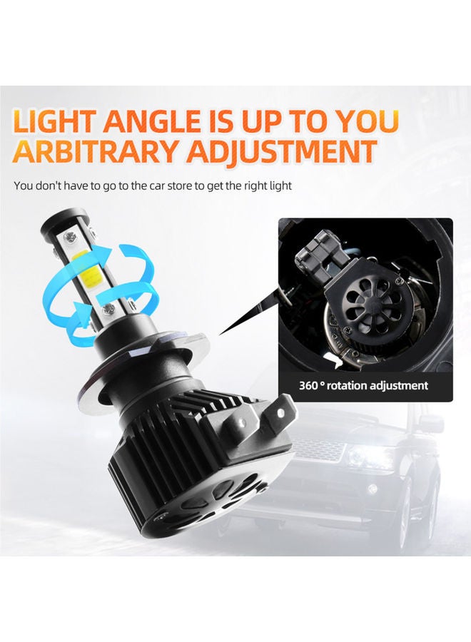 إسكدنيا طقم مصابيح LED أمامية للسيارة مضادة للماء مؤلف من قطعتين - Image 3