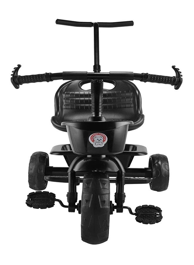 JoyRide Stylish Sports Plus Trike Push & Plug Baby Trike| Tricycle with Dual Storage Basket for Kids| Boys| Girls Age Group 2 to 5 Years (Black) - Image 2