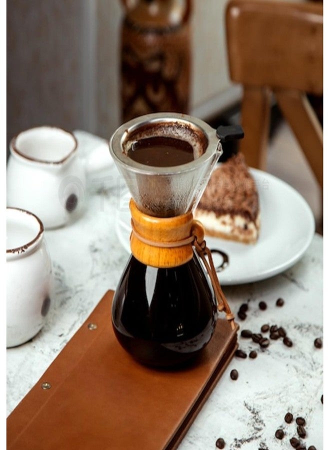 AzulySlec Double Mesh Pour Over Coffee Filter Set-300+600 Mesh Reusable Stainless Steel Coffee Filter with Detachable Handle,Easy Clean,2-in-1 for Drip/Cold Brew/Espresso,Fits Most V60/Chemex Brewers - Image 4