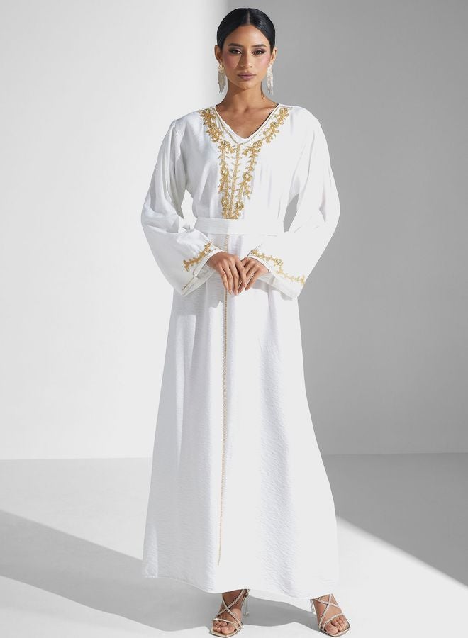 Embellished Flare Sleeve Jalabiya