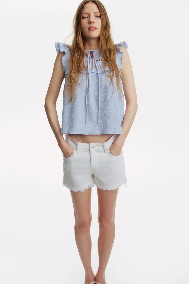 اتش اند ام بلوزة جيرسيه منقوشة