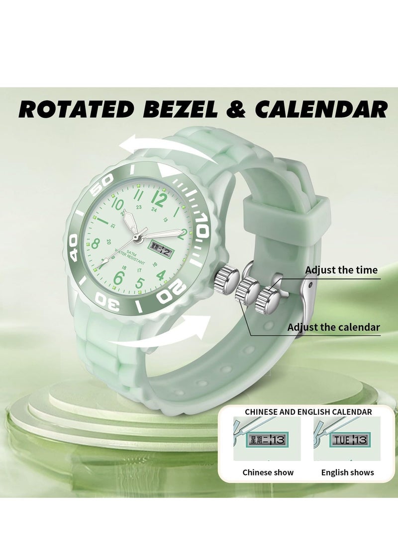 Captaintech Stylish Waterproof Luminous Silicone Watch for Women Perfect for Nurses and Outdoor Adventures Military Time Feature - Image 5