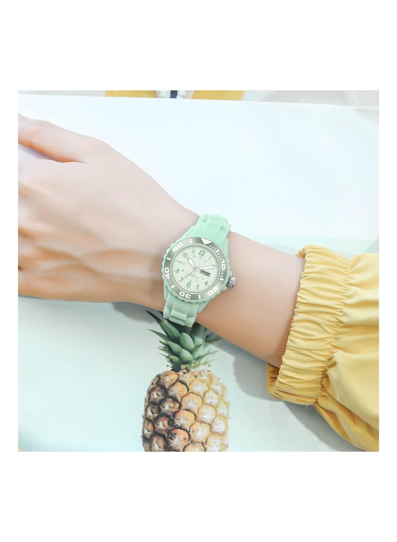 Captaintech Stylish Waterproof Luminous Silicone Watch for Women Perfect for Nurses and Outdoor Adventures Military Time Feature - Image 3