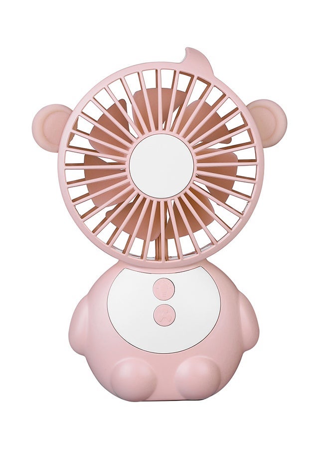Loquat Adjustable Mini USB Powered Operated Fan With LED Light Pink 17.50x6.00x13.00cm  - Image 1