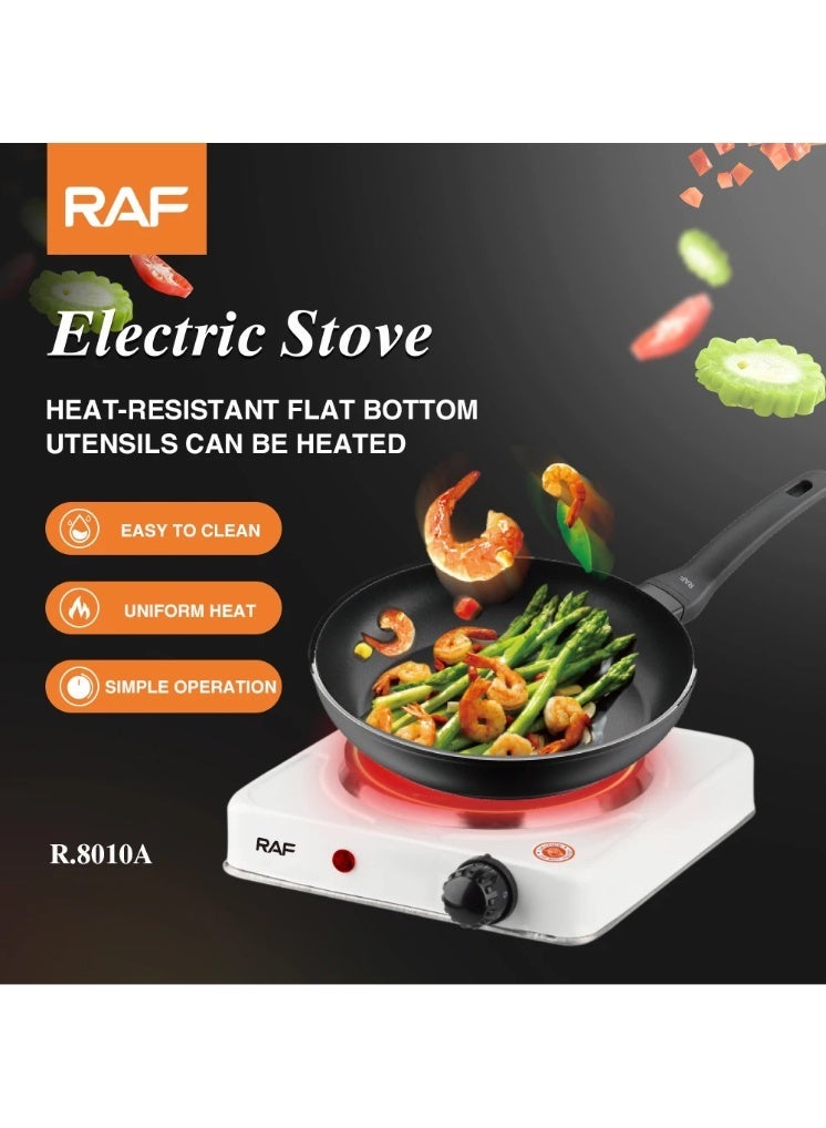 RAF Electric Stove 1000W – Single Burner Portable Hot Plate with Non-Stick Coating, Adjustable Temperature Control, Uniform Heat & Easy to Clean Compact Cooker - Image 5