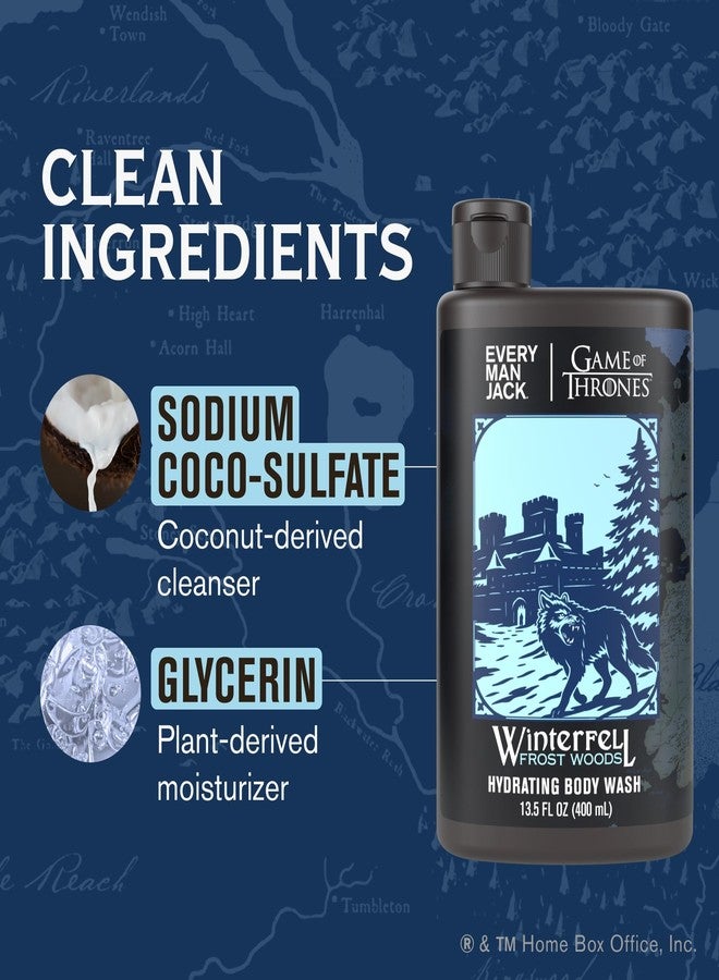 Every Man Jack Game of Thrones Collectors Body Wash - Clean Ingredients - Winterfell - Frost Woods Scent - 13.5 oz (Pack of 2) - Image 5
