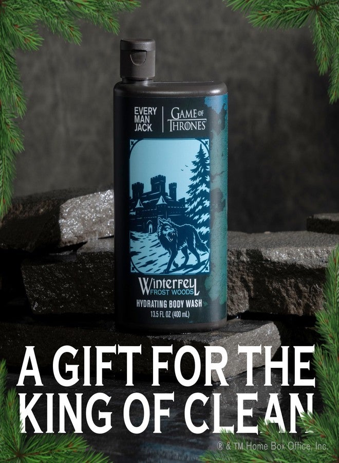 Every Man Jack Game of Thrones Collectors Body Wash - Clean Ingredients - Winterfell - Frost Woods Scent - 13.5 oz (Pack of 2) - Image 2