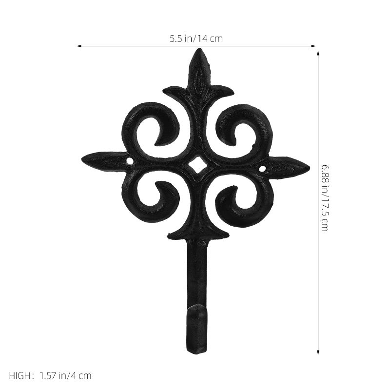 Cast Iron Hanging Basket Bracket Heavy Duty Plant Hanger Hook for Outdoor Garden Balcony - Image 3