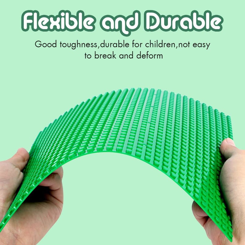 Lekebaby Classic Baseplates Building Base Plates for Building Bricks 100% Compatible with Major Brands-Baseplates 10" x 10",Age 3 and up, Pack of 6 - Image 4