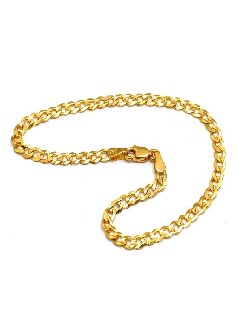 Gold Zone - Real Gold Solid Chain Anklet - Image 1