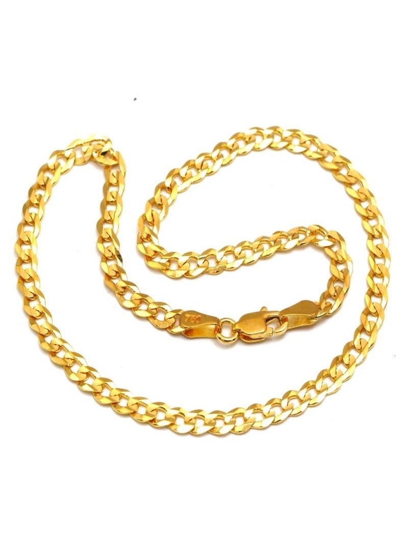 Gold Zone - Real Gold Solid Chain Anklet - Image 1