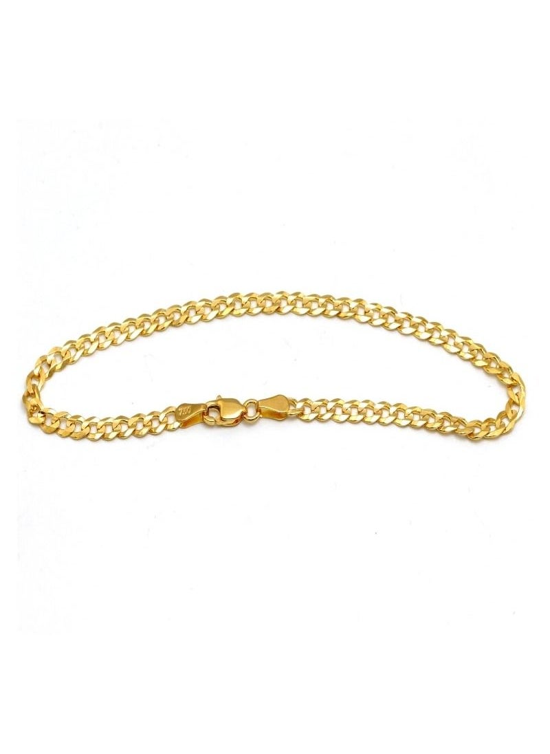 Gold Zone - Real Gold Solid Chain Anklet - Image 1