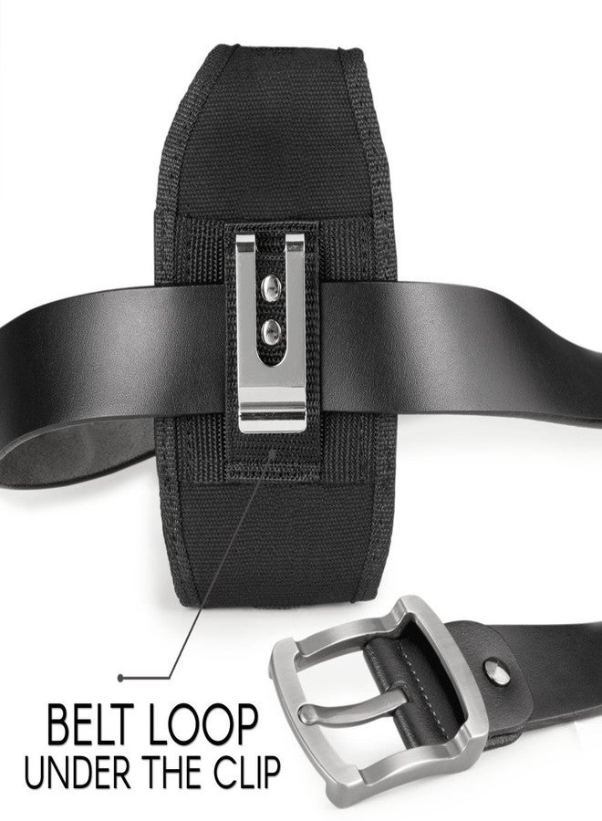 Agoz Carrying Case for TMobile Revvl 6X PRO 5G, Revvl 6 PRO 5G, REVVL V+ 5G, TCL Stylus 5G, TCL 30 XE 5G, TCL 30 V 5G, TCL 20 XE, Rugged Pouch Metal Clip Belt Loops (Fits w/Cover) 7.1"x3.8"x0.6" - Image 4