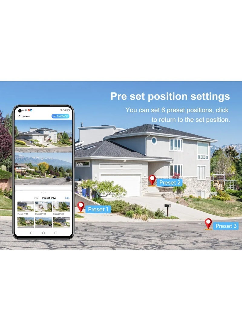 LS Vision - LS VISION Solar Camera Dual Lens WiFi 8MP 4K IP Camara Solar Panel CCTV Security Built in Battery PIR Cam V380 ( With 64GB Card) - Image 1