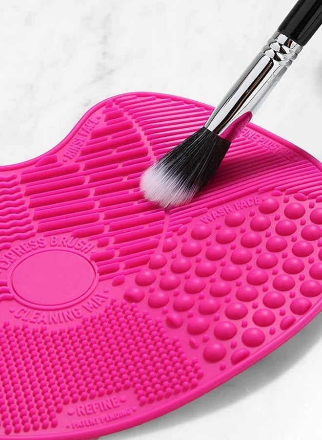 PREPSTO Silicone Makeup-Brush Cleaning Mat, Makeup-Brush Cleaner, Makeup-Brushes Cleaner Pad, Cosmetic MakeupBrushes Cleaning Mat, Portable Washing Tool Scrubber with Suction Cup (Pink) (Piece 2) - Image 4