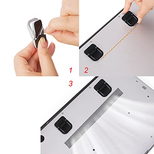 WedFeir 2pcs Keyboard Stands, Mini Laptop Stand for Desk, Portable Laptop Stand Compatible with MacBook Air Pro, Dell XPS, Lenovo, HP More. (Black) - Image 3
