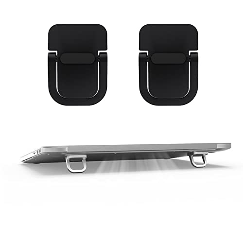 WedFeir 2pcs Keyboard Stands, Mini Laptop Stand for Desk, Portable Laptop Stand Compatible with MacBook Air Pro, Dell XPS, Lenovo, HP More. (Black) - Image 1