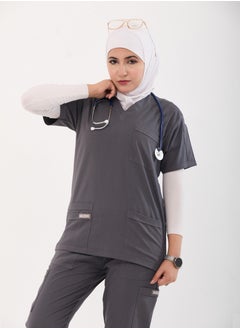 Shine in comfort and elegance with a cotton medical scrub from Caesar - the perfect gray for women! - pzsku/ZAAC9B46D167766D64459Z/45/_/1739452107/1d31d6d3-6dea-4234-9632-6b1baf8058a6