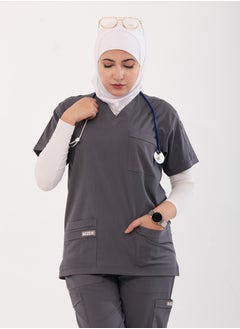 Shine in comfort and elegance with a cotton medical scrub from Caesar - the perfect gray for women! - pzsku/ZAAC9B46D167766D64459Z/45/_/1739452127/ae4d5748-fbe2-4827-9ba5-ea42c453b608