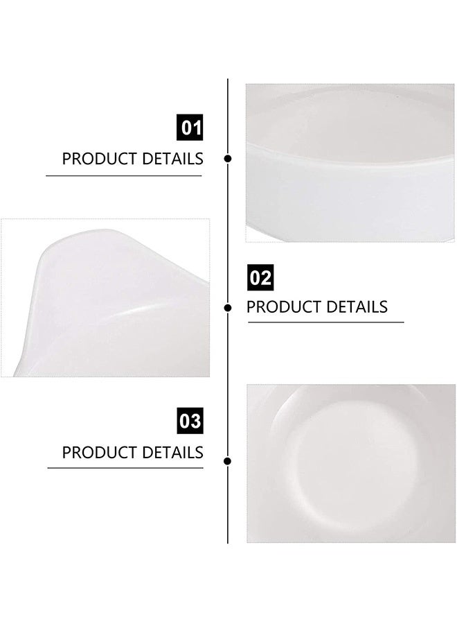 Peachjoy Sauce Dish Dip Bowls, Round Seasoning Dishes with Handle, Sushi Dipping Bowl Saucers Bowl Mini Appetizer Plates Seasoning Dish Saucer Plates for Kitchen Restaurant (White - 4Pcs) - Image 4