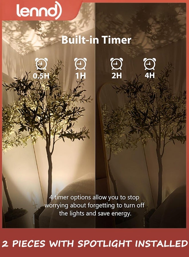 لينند مجموعة إضاءة أرضية - مصابيح LED 6000 كلفن مع جهاز تحكم عن بعد ومؤقت، و3 درجات حرارة لونية وإضاءة خافتة قابلة للتعتيم للأريكة الزاوية الداكنة والنباتات المنزلية والأعمال الفنية الجدارية الداخلية - Image 4