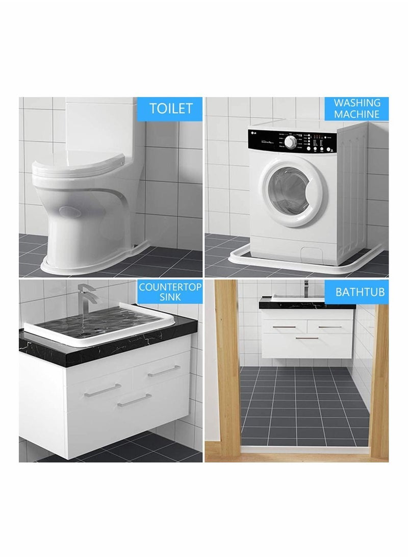 Y&D - Collapsible Threshold Water Dam Self Adhesive Sealing Tape for Kitchen Bathroom Tub Shower Floor, Waterproof Flow Block Seal Strip 39Inch - Image 1