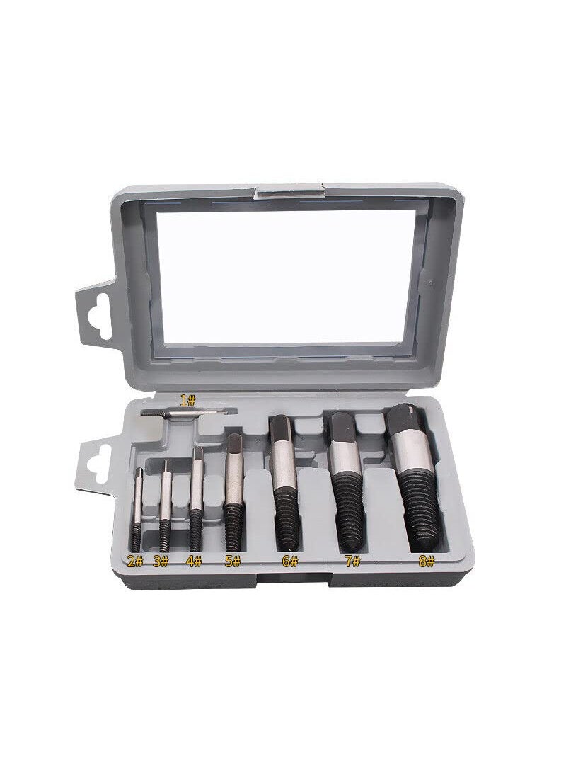 YADAV as tool center 8PCS Easy Out Screw Extractor Set Damaged Screw Broken Bolt Water Pipe Remover  - Image 5