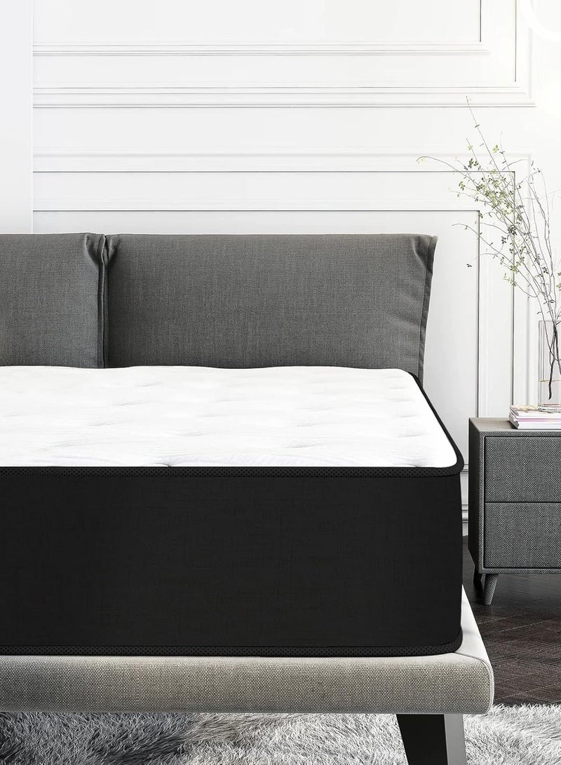Harmony Home Bonnel Spring Super King Size Mattress - 200 cm Width, 200 cm Length, 24 cm Depth, White for Ultimate Comfort, Support, and Durability. Perfect for Luxurious Sleep and Relaxation. - Image 5