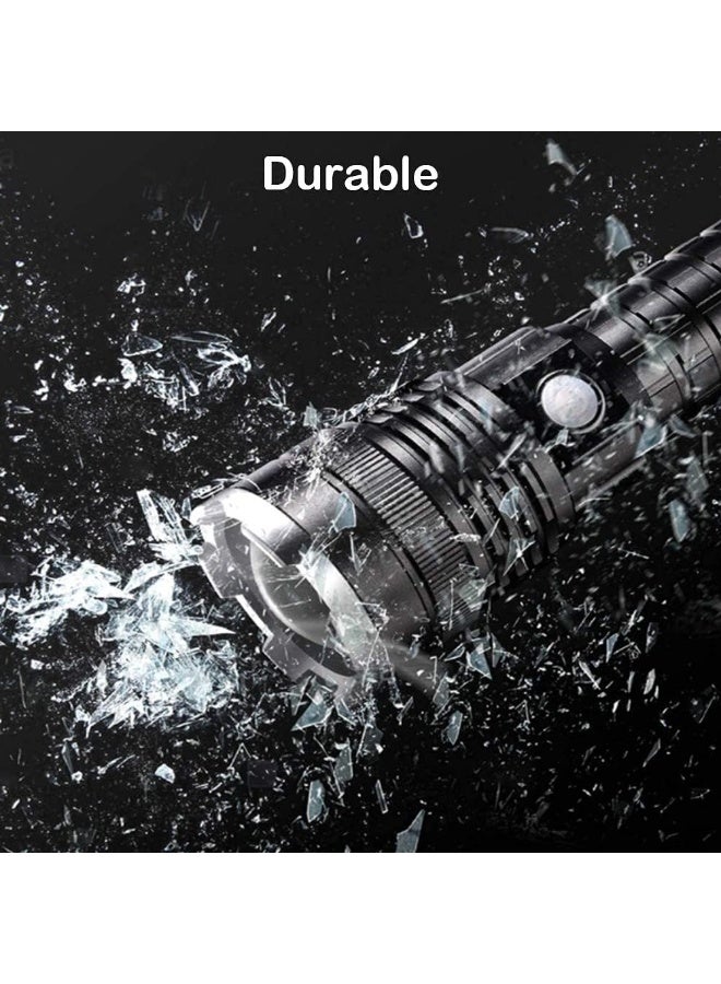 X SMART 12000 Lumen LED Tactical Flashlight, Rechargeable High Power Torch, Zoomable with 5 Modes, Waterproof Handheld Light - Image 5