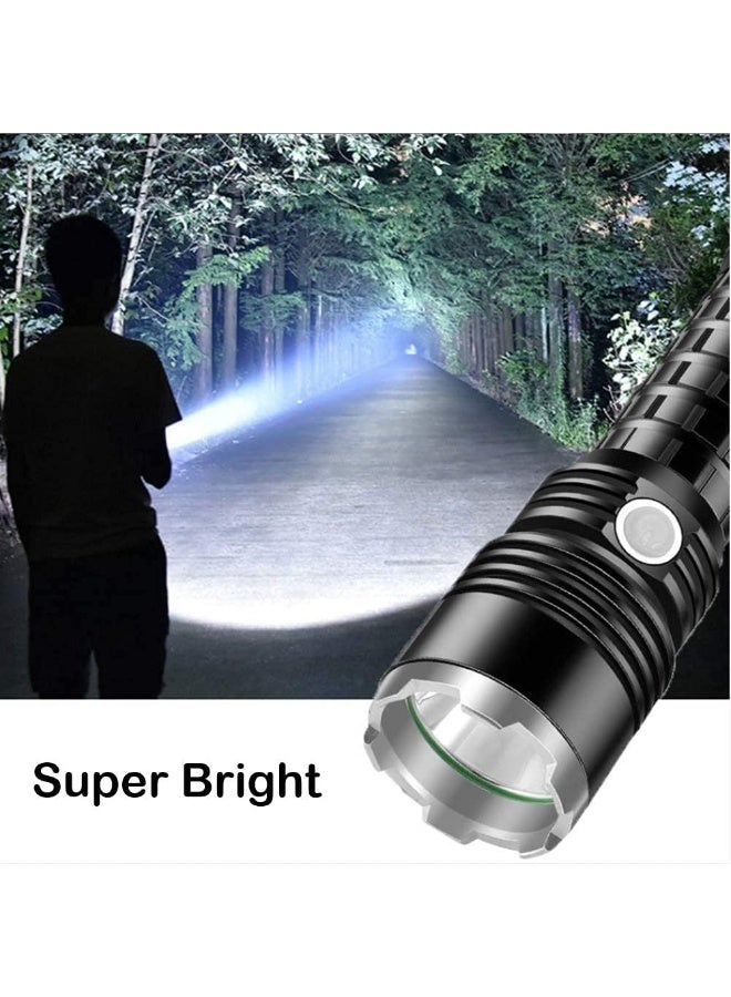 X SMART 12000 Lumen LED Tactical Flashlight, Rechargeable High Power Torch, Zoomable with 5 Modes, Waterproof Handheld Light - Image 4