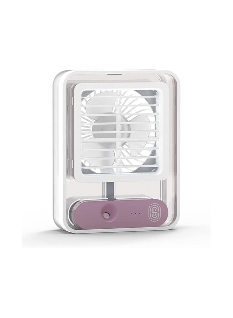 Mini Fan with Steamer and LED Desk Light Portable Rechargeable Touch - Image 1