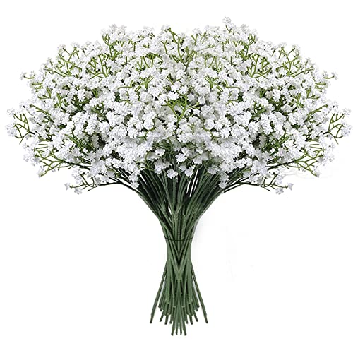 LYLYFAN Babys Breath Artificial Flowers,18 Pcs Gypsophila Real Touch Flowers for Wedding Party Home Garden Decoration White - Image 1