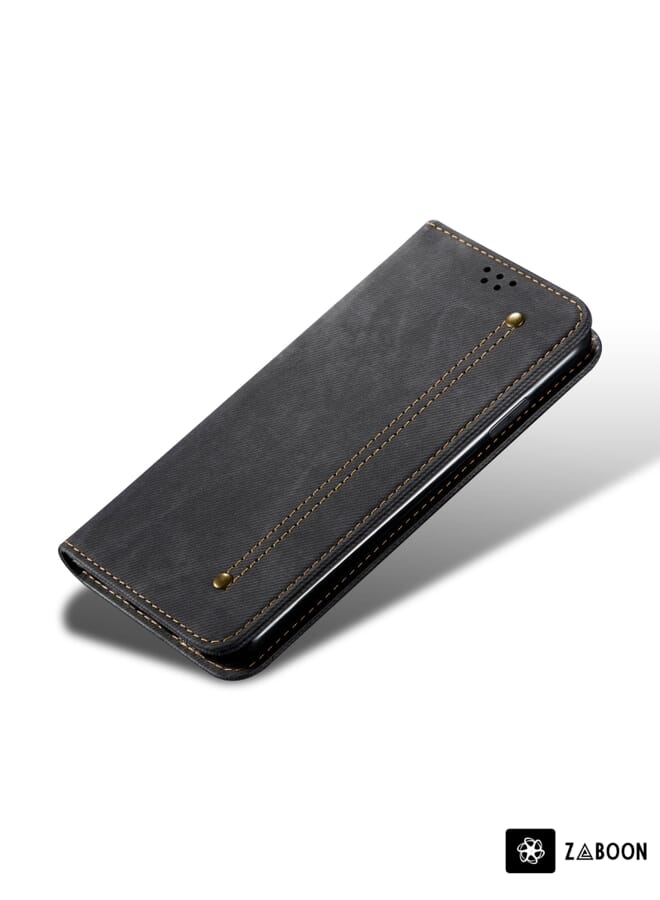 Zaboon Protective Case For Motorola Moto Edge 2021 Denim Texture Casual Style Horizontal Flip Leather Case with Holder & Card Slots & Wallet - Image 3