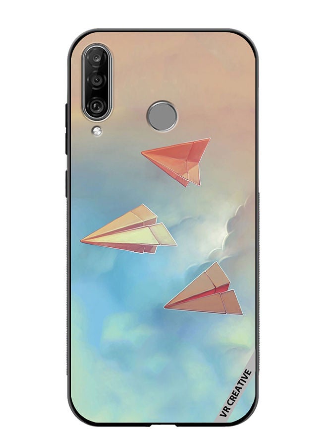 VR CREATIVE Protective Case Cover For Huawei P30 Lite Paper Plane Design  Multicolour - Image 1