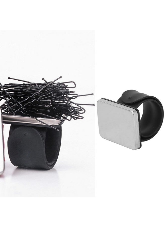 Yinhing Makeup Mixing Palette,Magnetic Cosmetic Mixing Palette with Silicone Wrist Strap,Manicure Palette,Easy Clean,Black - Image 2