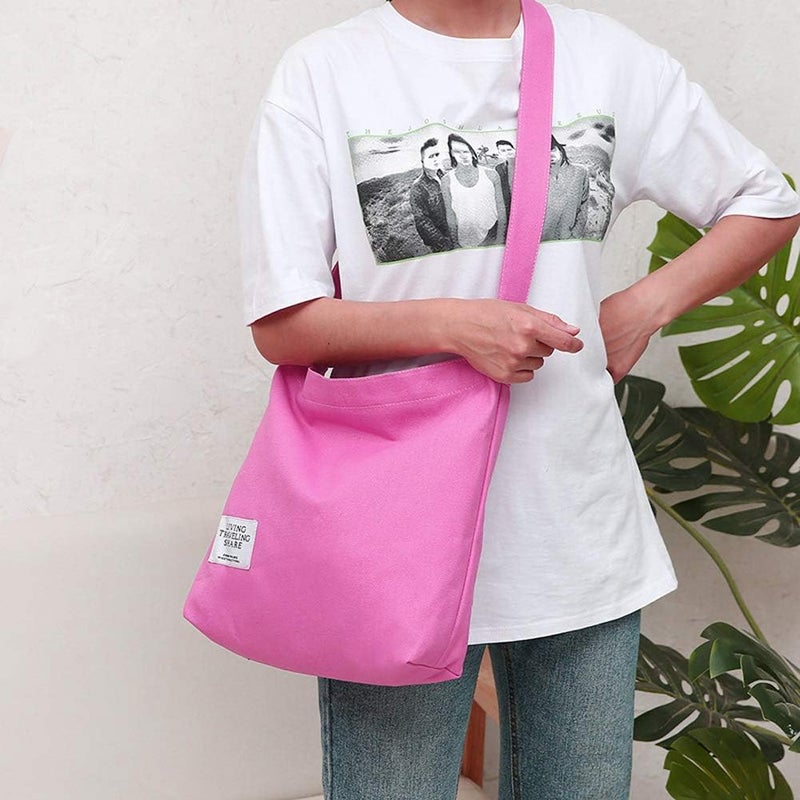 Covelin Women's Retro Large Size Canvas Shoulder Bag Hobo Crossbody Handbag Casual Tote - Image 4