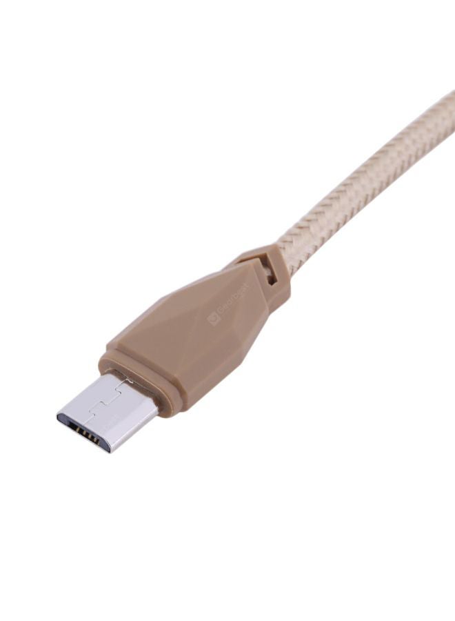 أوي كابل شحن ومزامنة بيانات بمنفذ Micro USB ذهبي - Image 2