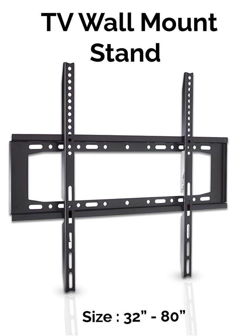 Generic - Universal TV Wall Mount Bracket Low Profile Adjustable & Heavy Duty for LCD LED Flat Panel TVs Space-Saving Fixed Design VESA Compatible 32-80 Inch Led Lcd Flat Screen - Image 1